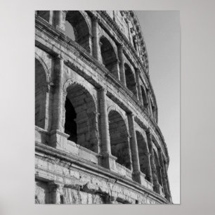 Póster Coliseo en Roma. Anfiteatro romano monumental