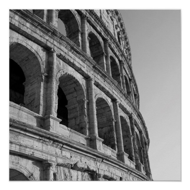 Póster Coliseo en Roma. Anfiteatro romano monumental (Anverso)