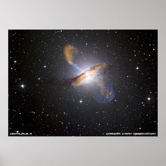 Póster Colisión de galaxias (Frente)