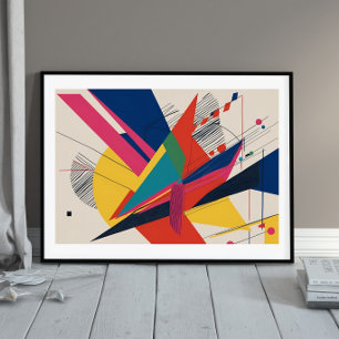 Póster Colisión de vectores - Una composición catorce-fut