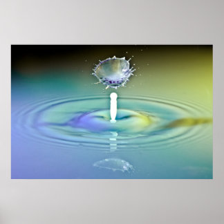 Póster Colisión por gota de agua