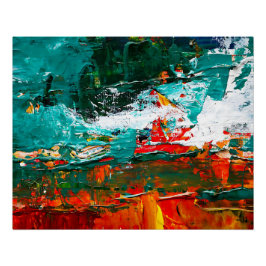 Póster Colisión Tropical Abstracta