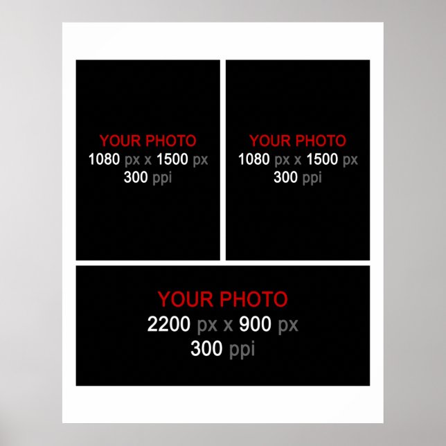 Póster Collage 3 Photos Frame (Frente)