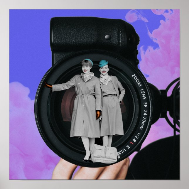 Póster Collage Art Print "Friendly Skies" (Frente)