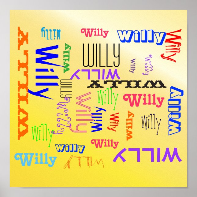 Póster Collage asombroso amarillo maravilloso (Frente)