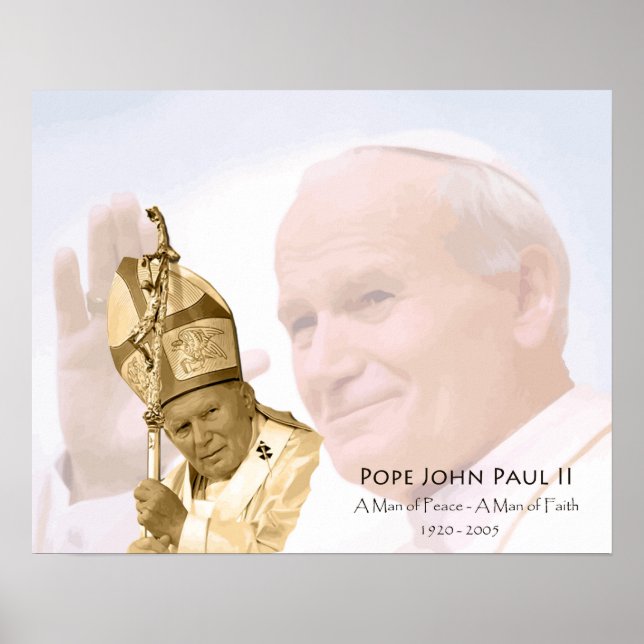 Póster Collage Canvas de Juan Pablo II (Frente)