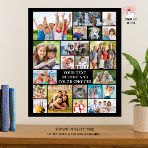 Póster Collage de 21 Fotos Personalizado Color Personaliz