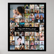 Collage de 50 fotos personalizadas Cumpleaños 50