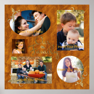 Póster Collage de álbum de fotos de familia