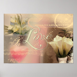 Póster collage de amor de Lily