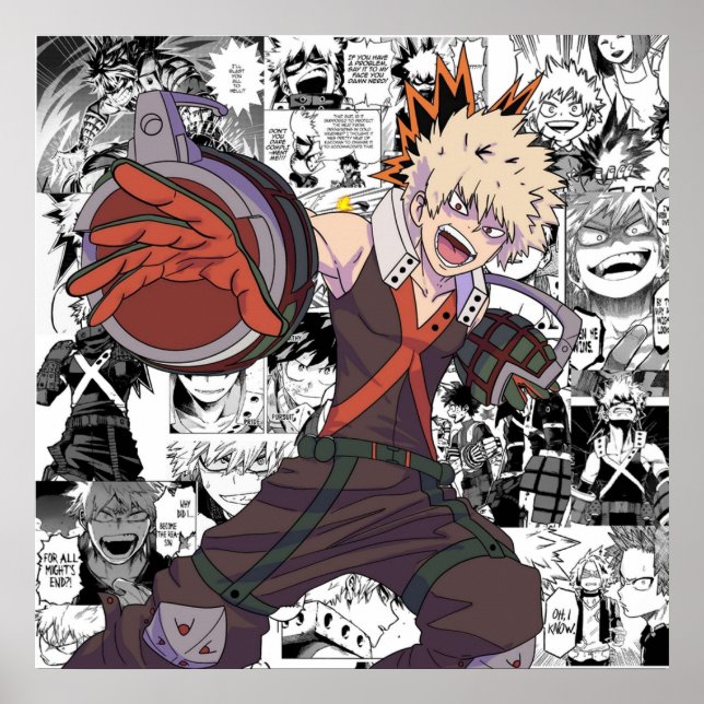 Póster Collage de Bakugou (Frente)