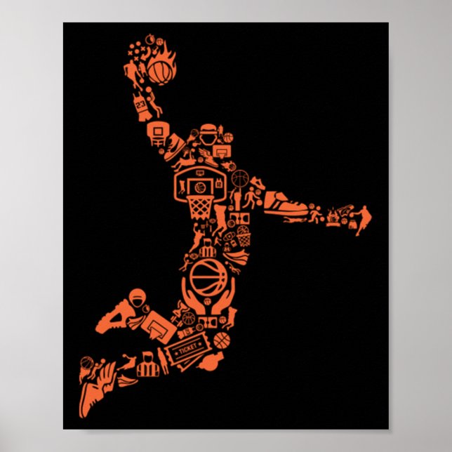 Póster Collage de baloncesto (Frente)