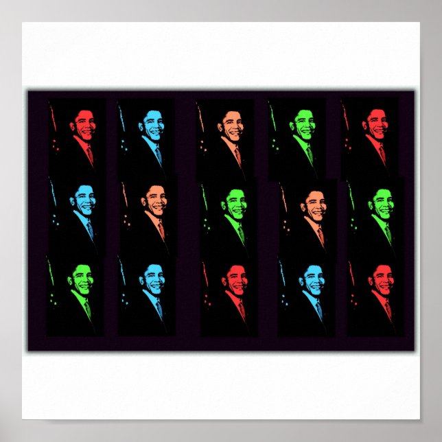 Póster Collage de Barack Obama (Frente)