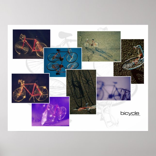 Póster Collage de bicicletas (Frente)