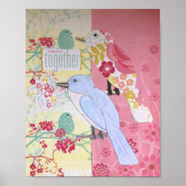 Póster Collage de Bird Art