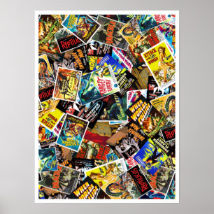 Póster Collage de carteles de películas de ciencia ficció