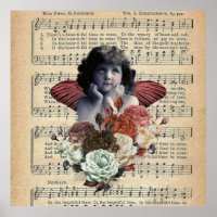 Collage de Chica de Cherub Vintage