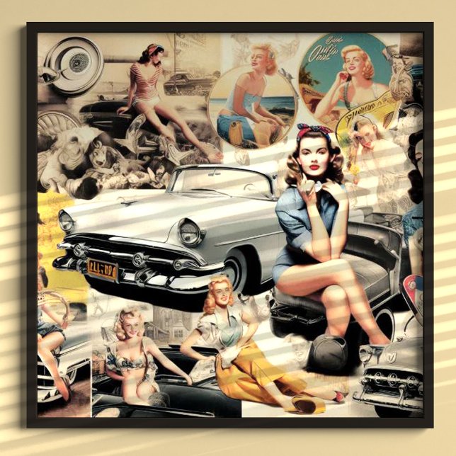 Póster Collage de chicas retro de los 50 (Subido por el creador)