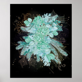 Póster Collage de ciruelas verdes