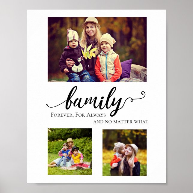 Póster Collage de familia 3 Foto para siempre (Frente)