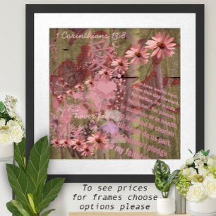 Póster Collage de flores cónicas de Amor Nunca Falla