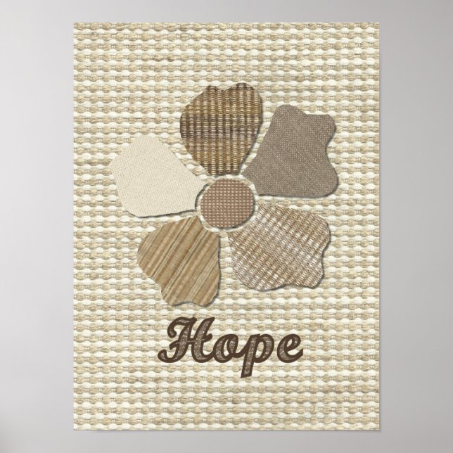 Póster Collage de flores de Hope Fabric (Frente)