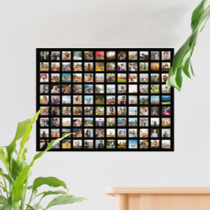 Póster Collage de fotos 108 personalizado y moderno senci