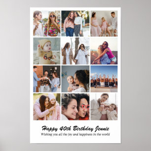 Póster Collage de fotos 12 imágenes 12x18 16x24 20x30 24x