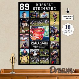 Póster Collage de fotos 18 de graduación superior deporti