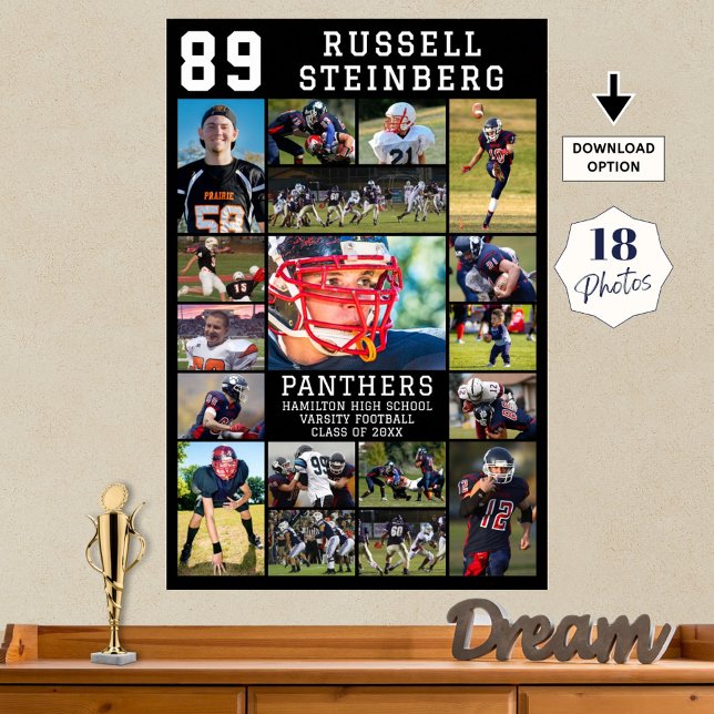 Póster Collage de fotos 18 de graduación superior deporti (Subido por el creador)