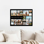 Póster Collage de fotos 19 personalizado moderno<br><div class="desc">Crea tu propio poster de collage de fotos personalizado con 19 de tus fotos y textos personalizados favoritos.</div>