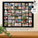 Póster Collage de fotos 53 Fotos Color Personalizado pers<br><div class="desc">Crea tu propia impresión de poster de collage de fotos con esta plantilla fácil de cargar para 53 imágenes personalizadas con tu texto en tu elección de estilos de fuente y color y/o color de fondo y tamaño de poster para conmemorar una ocasión o evento especial. OPCIONES: El ejemplo se...</div>