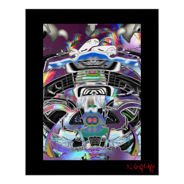 Póster Collage de fotos abstractas alucinantes (Anverso)
