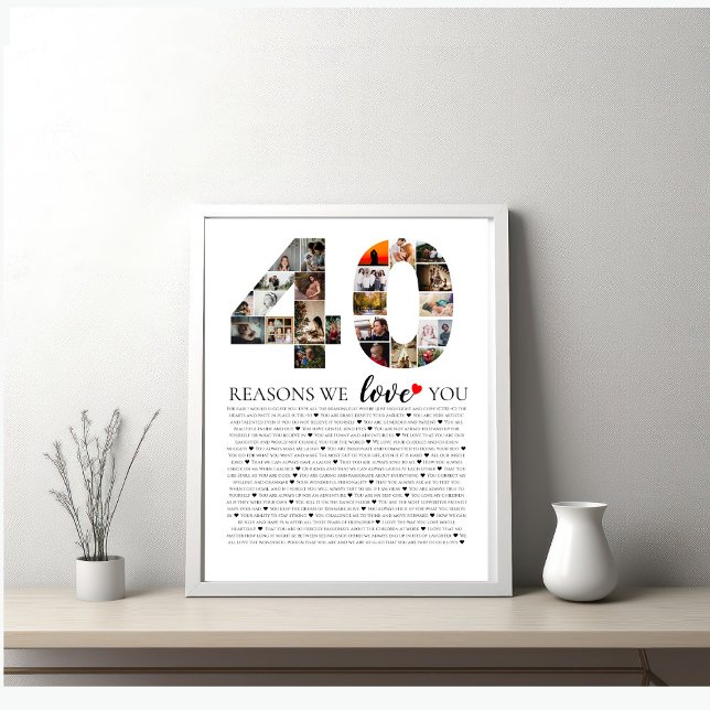 Póster collage de fotos aniversario 40 Razones por las qu (Subido por el creador)