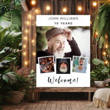 Collage de fotos bienvenida a fiesta de cumpleaños