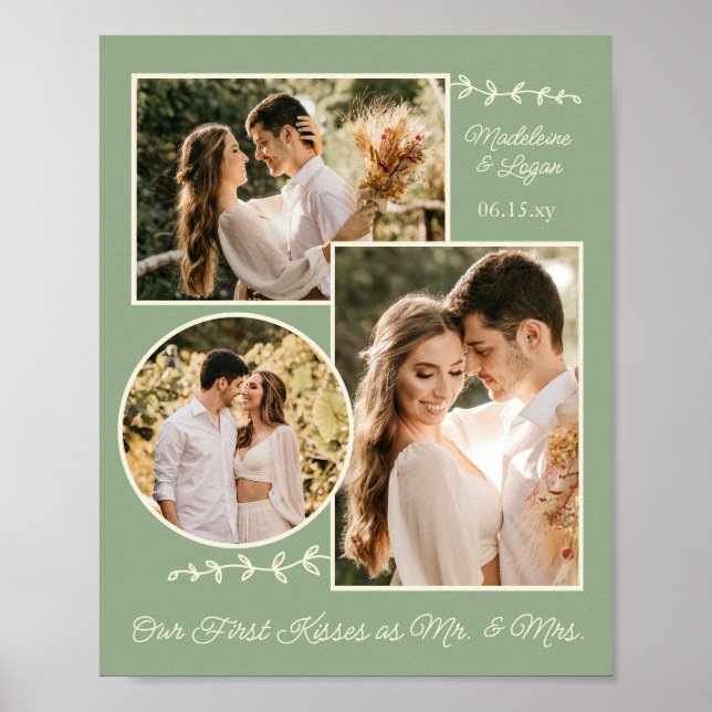 Póster Collage de fotos Boda Personalizado Pareja Sr. Sag (Frente)