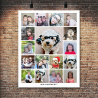 Collage de fotos con 17 fotos - puede editar color