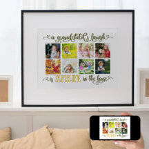 Collage de fotos con Poster de citas para nietos