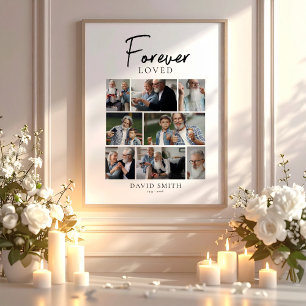 Póster Collage de fotos conmemorativas modernas para siem