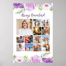 Póster Collage de fotos conmemorativo Poster de flores ro