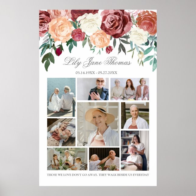 Póster Collage de fotos conmemorativo Poster de la simpat (Frente)