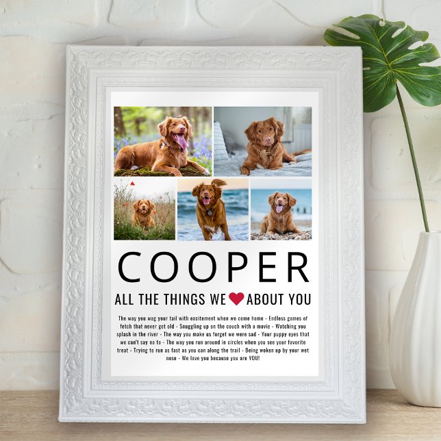 Póster Collage de fotos Cosas Que Amamos Por Tu Perro Mas (Subido por el creador)