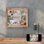 Póster Collage de fotos Cree Ser Feliz Multiimagen<br><div class="desc">Poster de collage de fotos con 10 de tus fotos favoritas. La redacción en el centro dice "crea ser feliz" y está escrita en negrita en tipografía y escritura informal de tipografía delgada. La plantilla de la foto está configurada para que añada 10 imágenes, que se muestran en imágenes de...</div>
