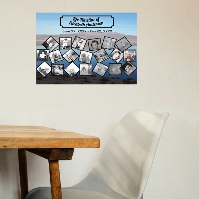 Póster Collage de fotos cronológico con Lago y Montañas (Subido por el creador)