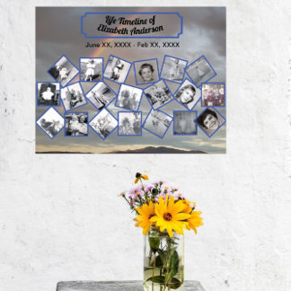 Póster Collage de fotos cronológico con Poster arcoiris