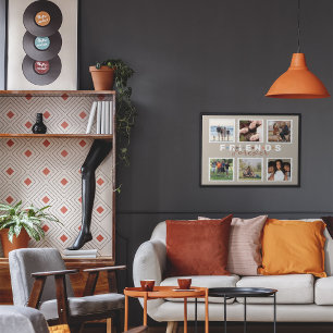 Póster Collage de fotos de amigos modernos de Beige