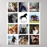 Collage de fotos de caballos de Instagram personal