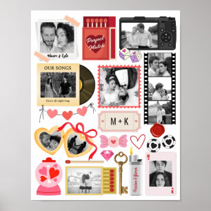 Póster Collage de fotos de caja de cerillas Pareja perfec