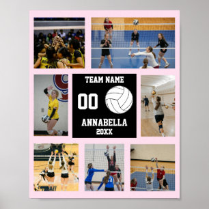 Póster Collage de fotos de Chicas del equipo de voleibol