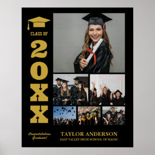 Póster Collage de fotos de clase de grado superior del Dí
